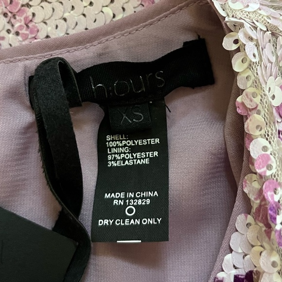NWT h:ours x REVOLVE | Julinha Floral Sequin Spring Dress in Lavender | Size XS - Picture 7 of 8